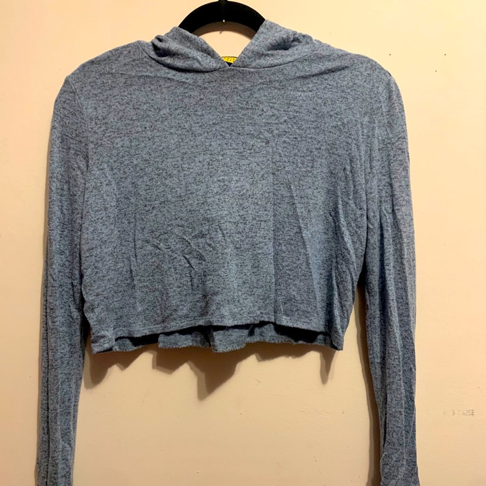cropped hooded long sleeve